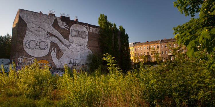 Giant paste-up by Italian street artist Blu