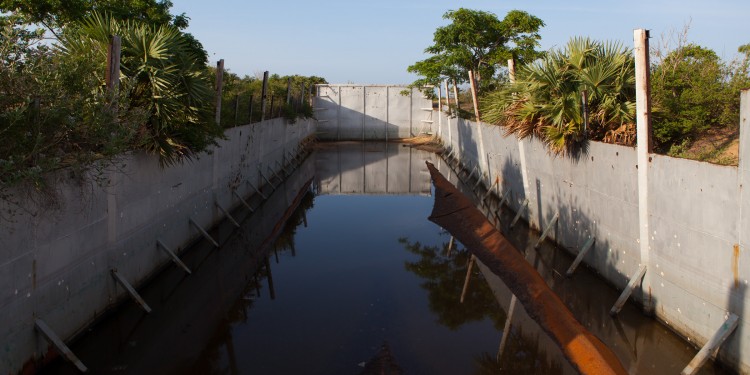 Pool used by the LTTE to test submarines and train divers for guerrilla warfare.
